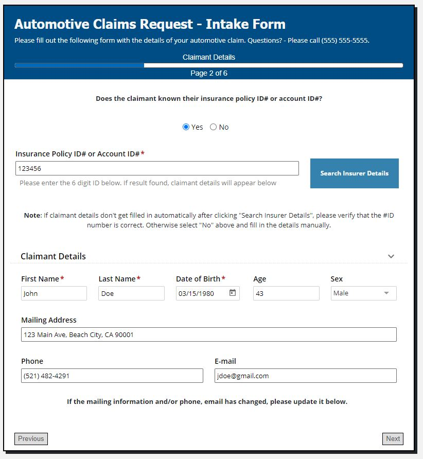 Auto Insurance Claims Process